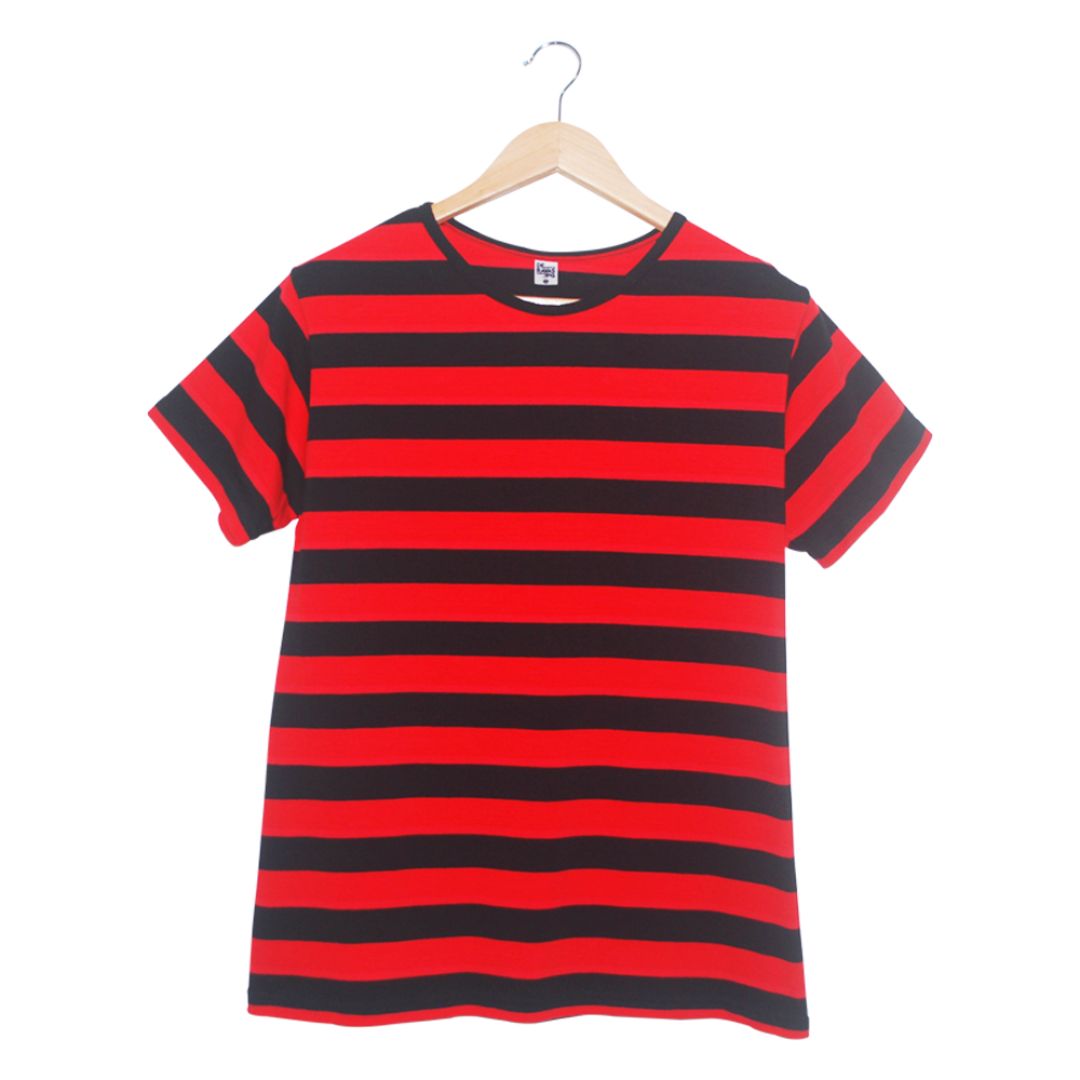 Política paso la carretera Camiseta de Rayas Rojas y Negras para Hombre y Mujer – Derayas.jpg