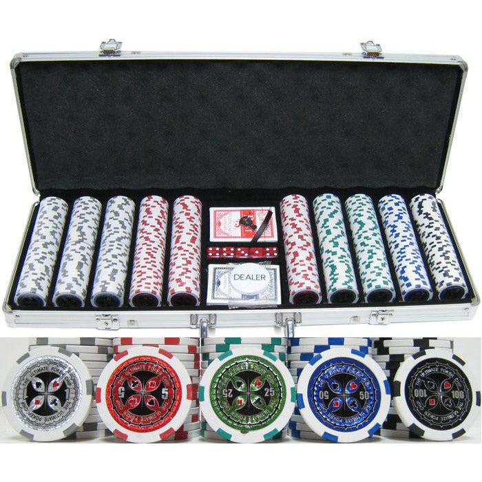 BBO Poker Tables 500Pc - Poker Chip Clay - Set The Game Room Plus