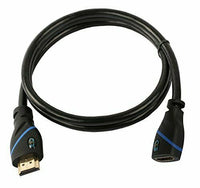 3 FT (0.9 M) High Speed HDMI Cable Male to Female with Ethernet Black 10 Pack