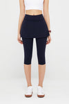 FlexEase™ High Waisted Athletic Inner Layer Design Capri Leggings