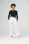 Wide Leg Workout pants with Drawstring & Pockets