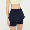 High Waisted Athletic Inner Layer Design Shorts Pants