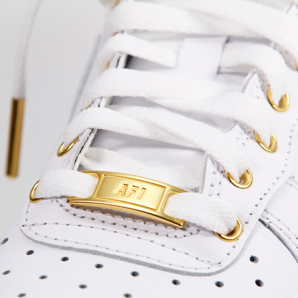 air force 1 low white and gold