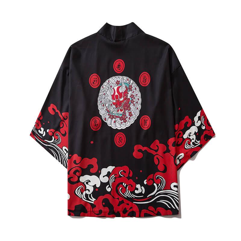Harajuku Streetwear - Japanese Hannya Demon Kimono Shirt - Shop High Quality Japanese Streetwear, Anime Clothing, Asian Street Fashion and Many More!