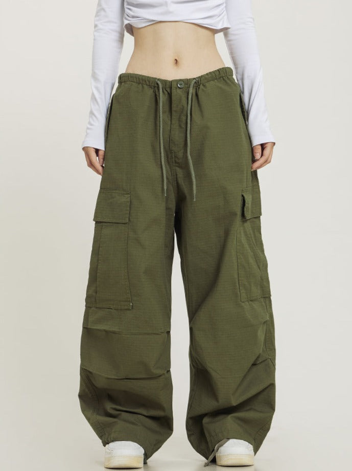 Image of CTB Monochrome Baggy Cargo Pants