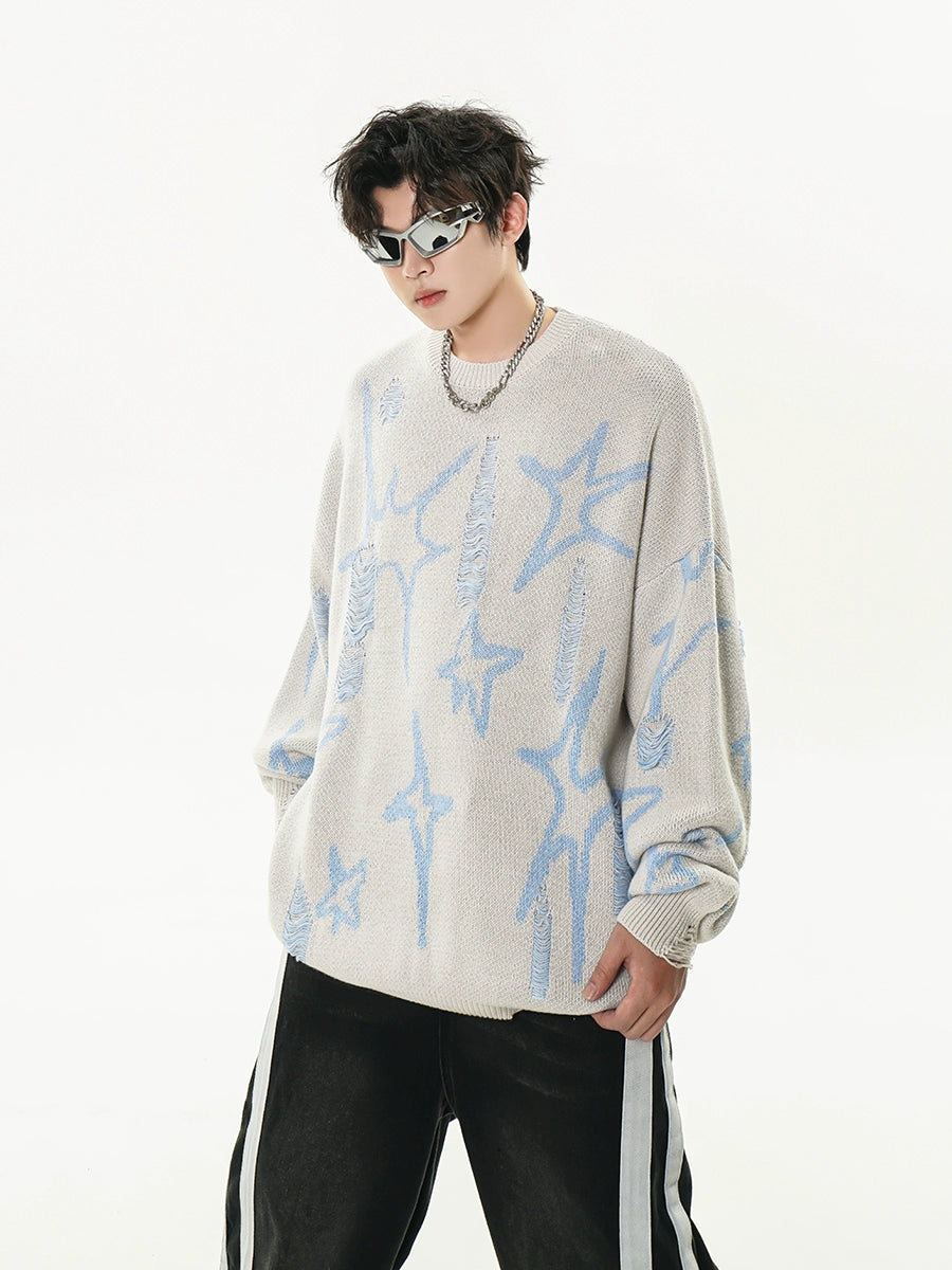 Image of GCINIM Distressed Star Spike Sweater