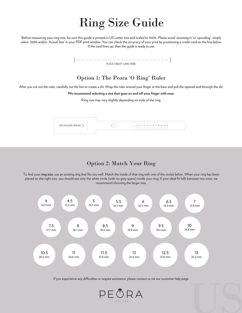 Ring Size Guide – Mistry Gems