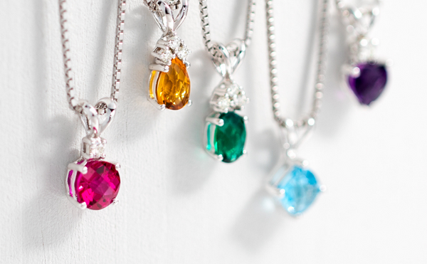 Birthstone Gold Pendant Necklaces