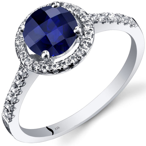 halo blue sapphire ring