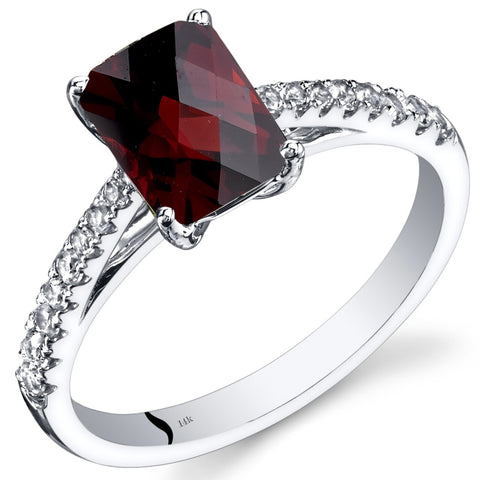 garnet accent band ring