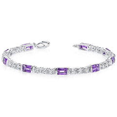 Amethyst Bracelet Sterling Silver