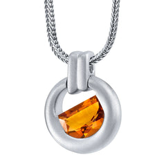 SN12044 - Citrine Amulet Pendant Necklace