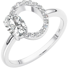 Open Oval Lab Grown Diamond Ring