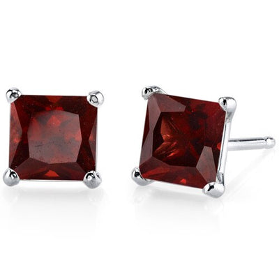 Small Leaf Designer Red Garnet Gemstone Push Back 925 Sterling Silver Stud  Earrings at Rs 455/piece | Adarsh Nagar | Jaipur | ID: 2849296981130