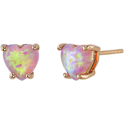 Lab Created White Opal 14K Gold Over Silver 11mm Stud Earrings - JCPenney