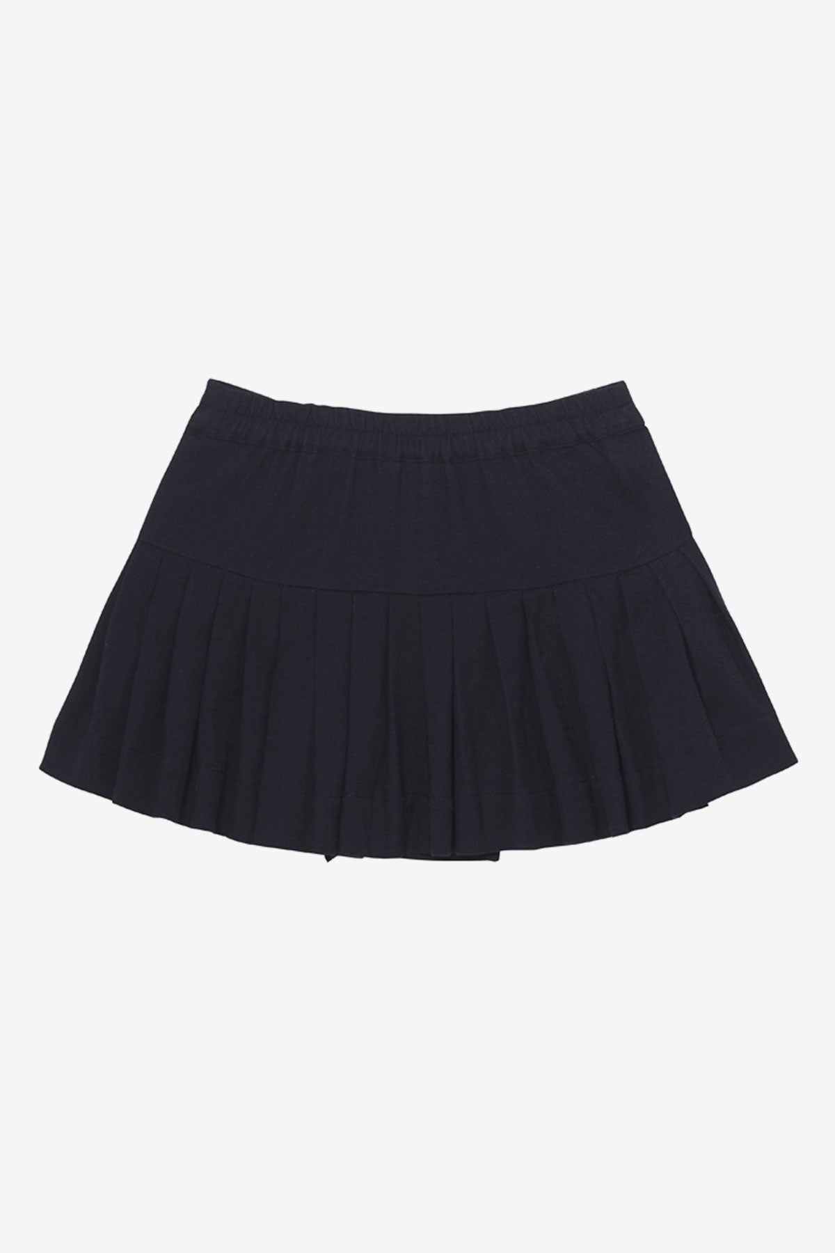 Velveteen Naomi Pleated Girls Skirt – Mini Ruby