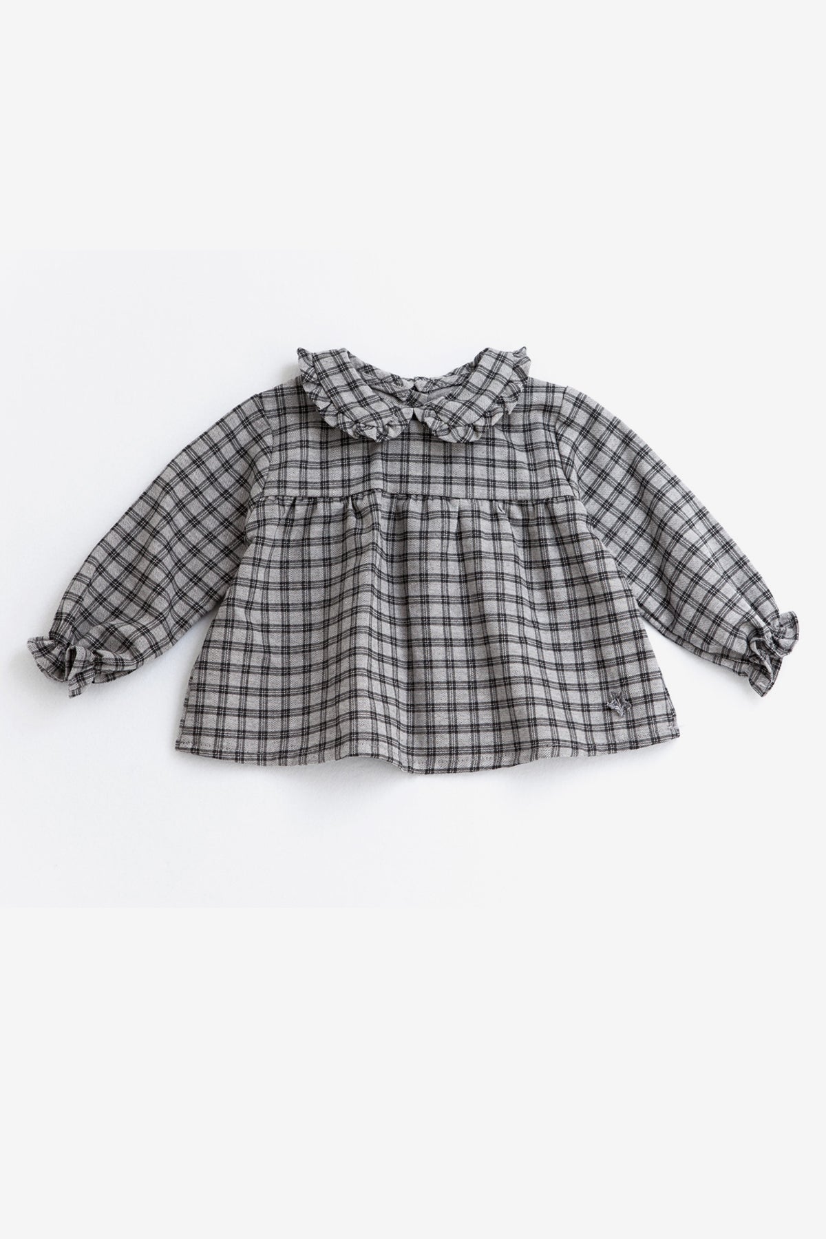 Tocoto Vintage Baby Girls Checkered Shirt - Mini Ruby