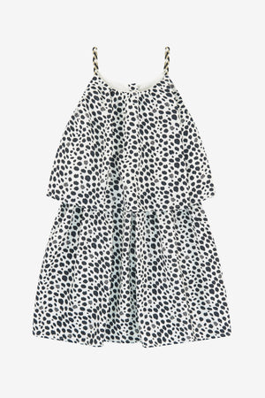 black and white cheetah print dress