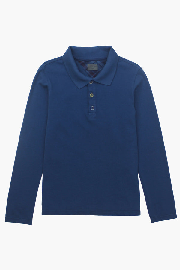 Eddie Pen Nemo Boys Polo Shirt - Medium Blue - Mini Ruby