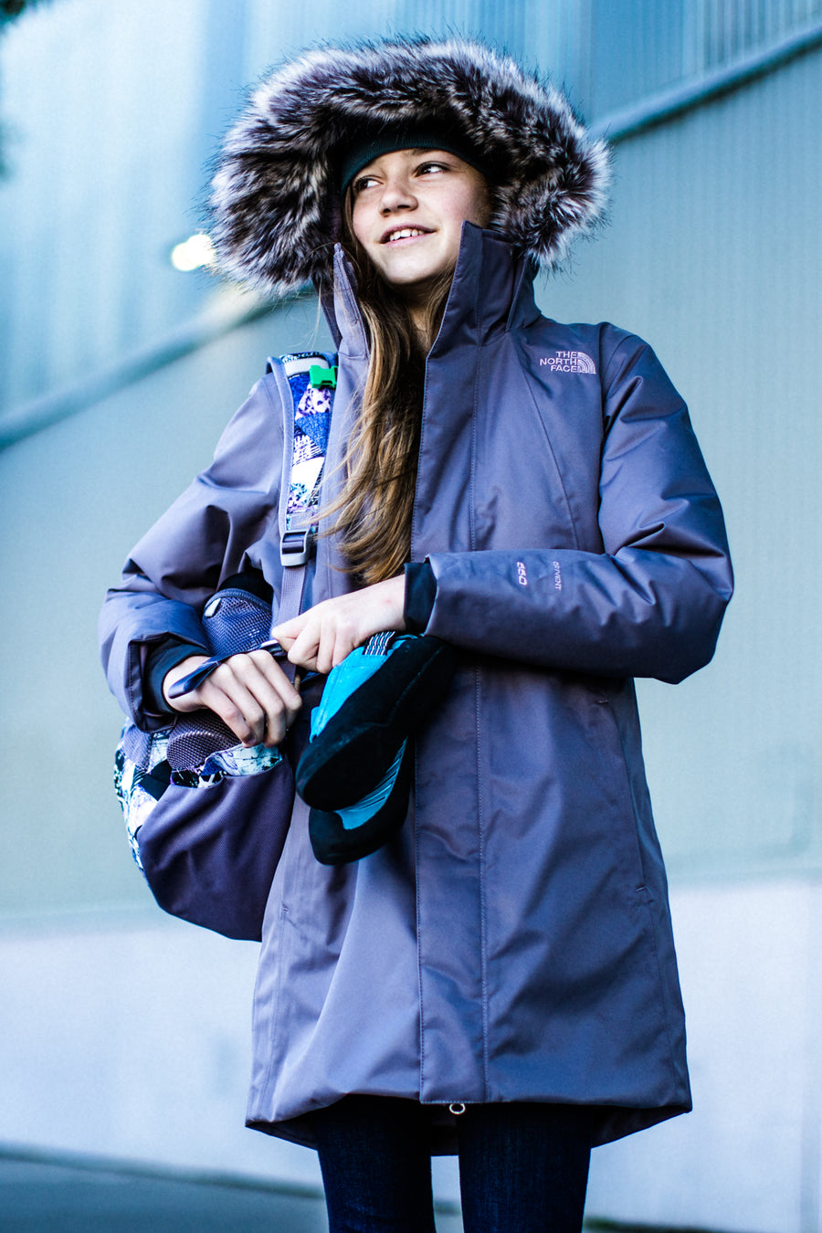 the north face girls arctic swirl down jacket