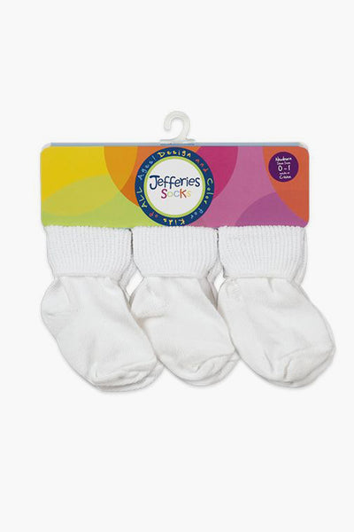 Jefferies Socks Rock-A-Bye Baby Socks 6-Pack - White – Mini Ruby