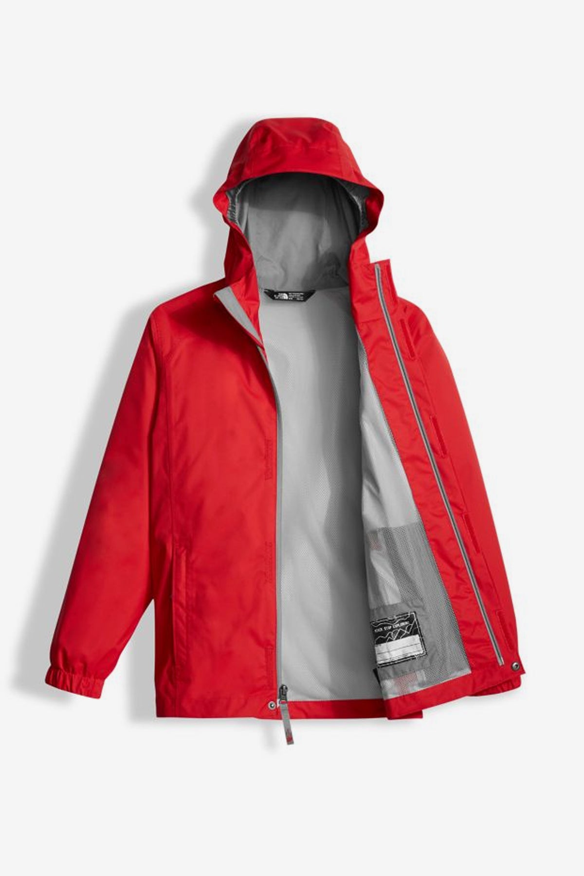 north face rain jacket red