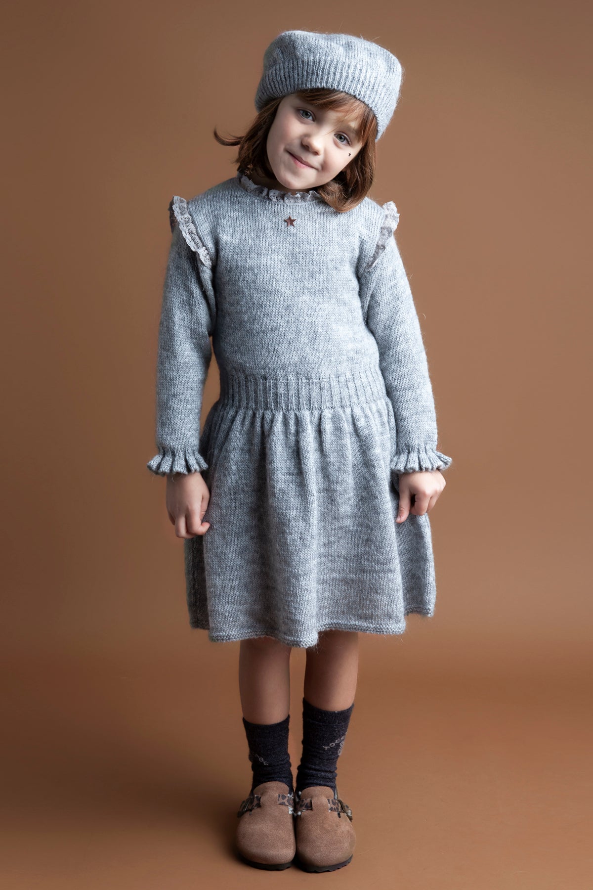 grey woolen dress