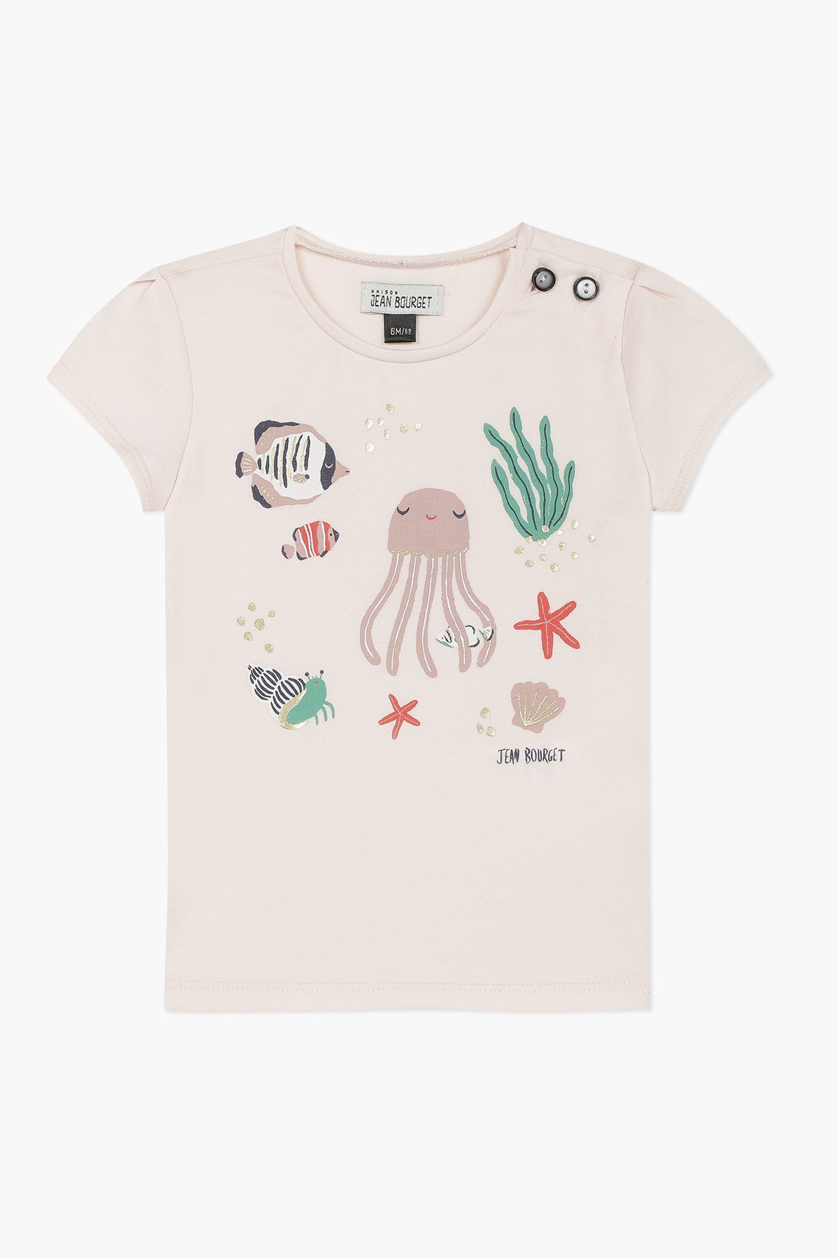 Jean Bourget Sea Creatures Baby Girl Shirt – Mini Ruby