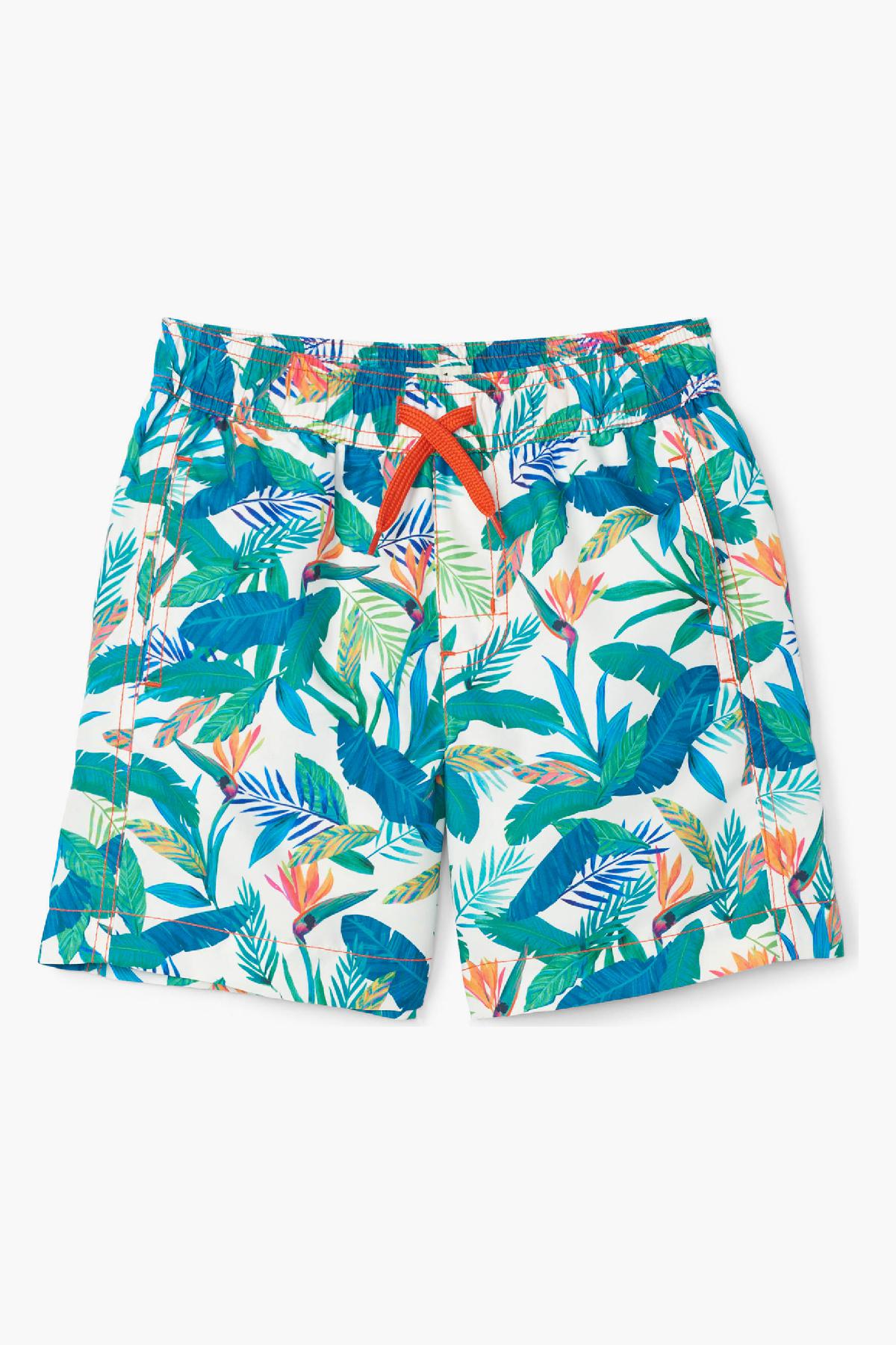 Boys Swim Hatley Tropical Paradise Trunks – Mini Ruby