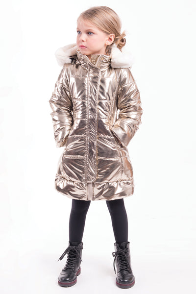 Imoga Vicky Girls Coat - Gold#N#– Mini Ruby