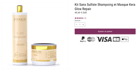 Kit Sans Sulfate Shampoing et Masque Kera Glow Repair