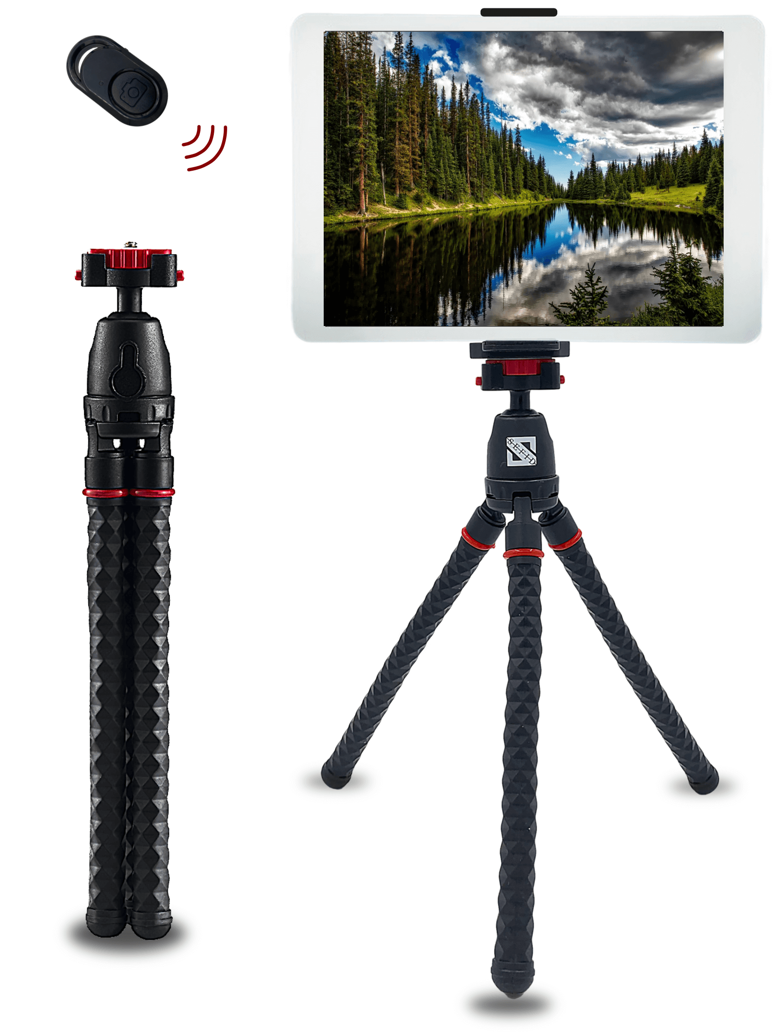 uitrusting breng de actie Geschiktheid MT850 Mini flexibel Camera statief Incl. tablet en telefoon houder – SEFID
