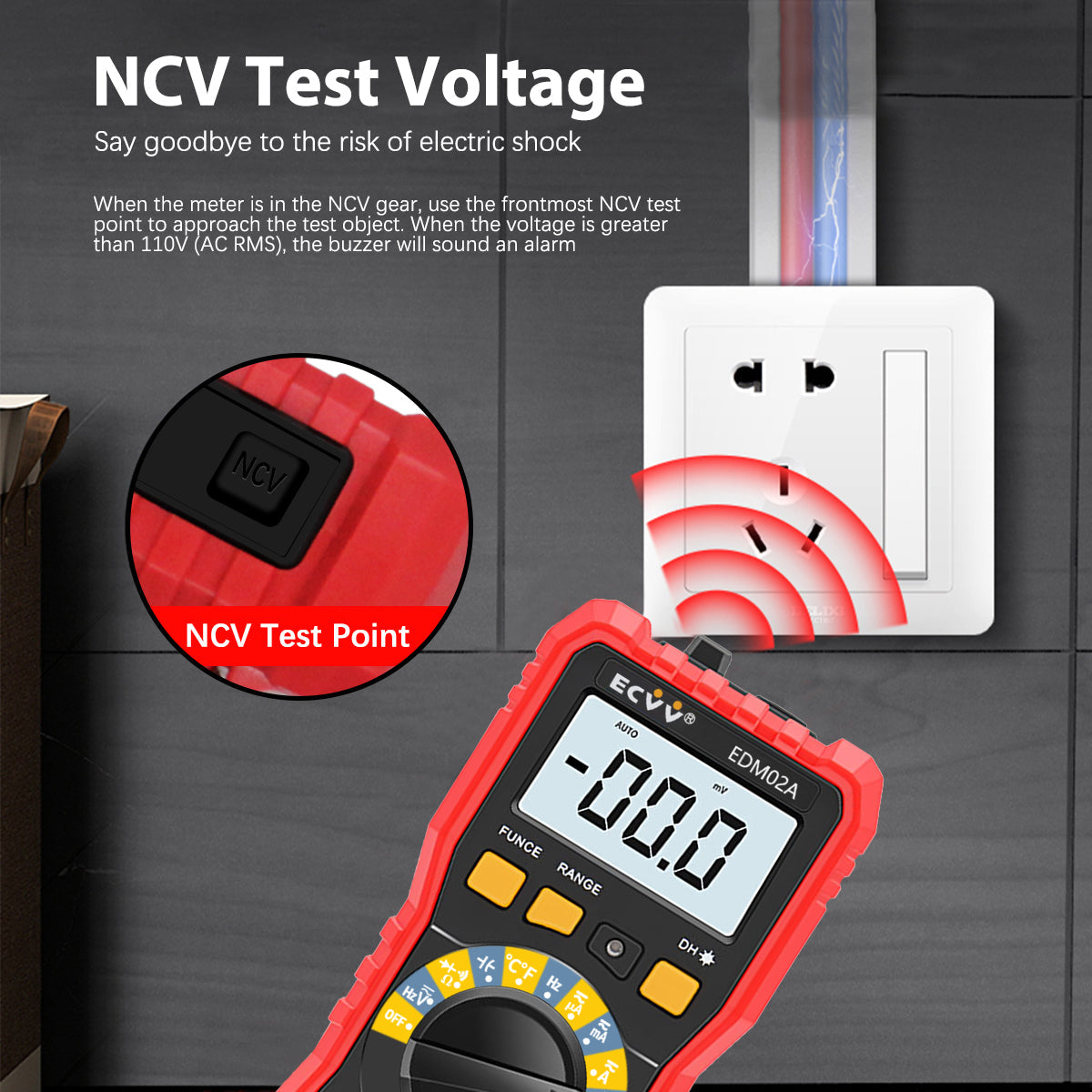 Multimeter Auto Range Digital NCV Multimeter Voltmeter Ammeter Frequen –  3JIndustry