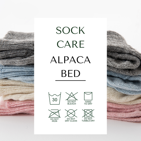 sock care alpaca bed socks