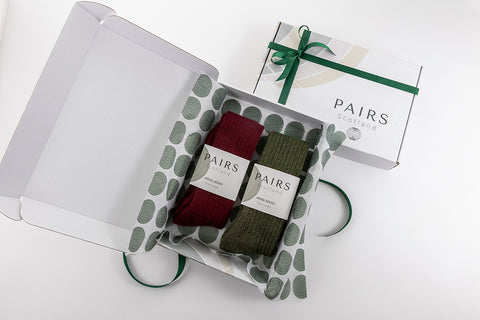 wool knee high socks gift box