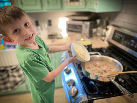 Smiling faces in the kitchen