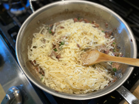 Cheese is in the pot