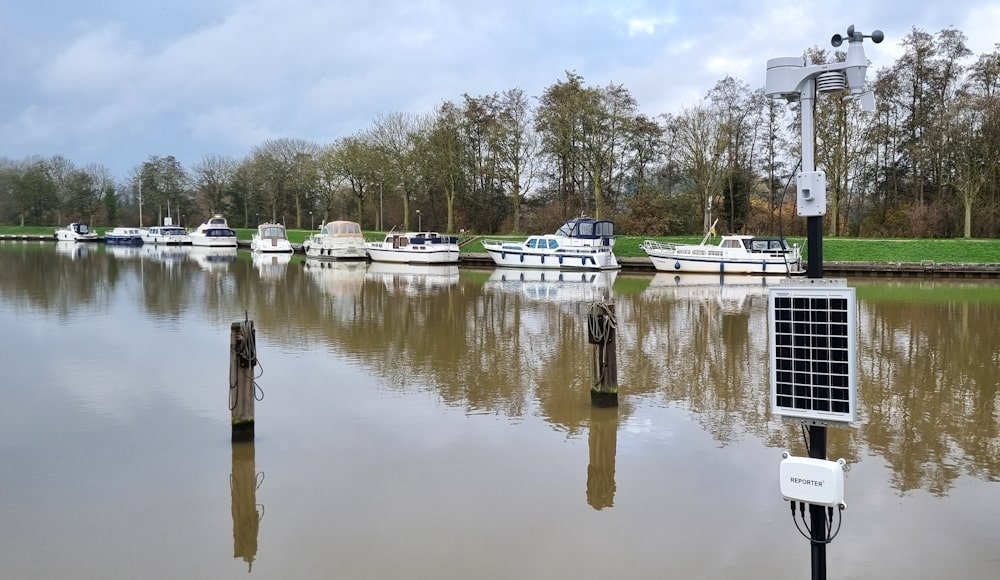 weather station at a marina