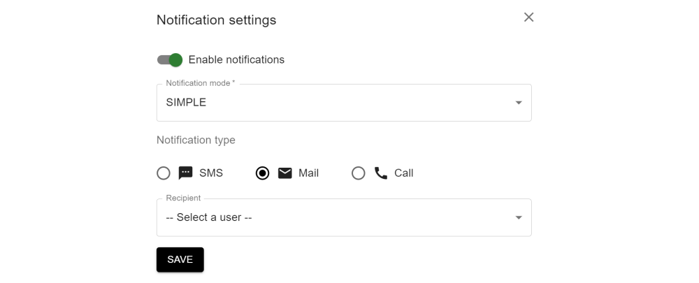 notification settings Reporter