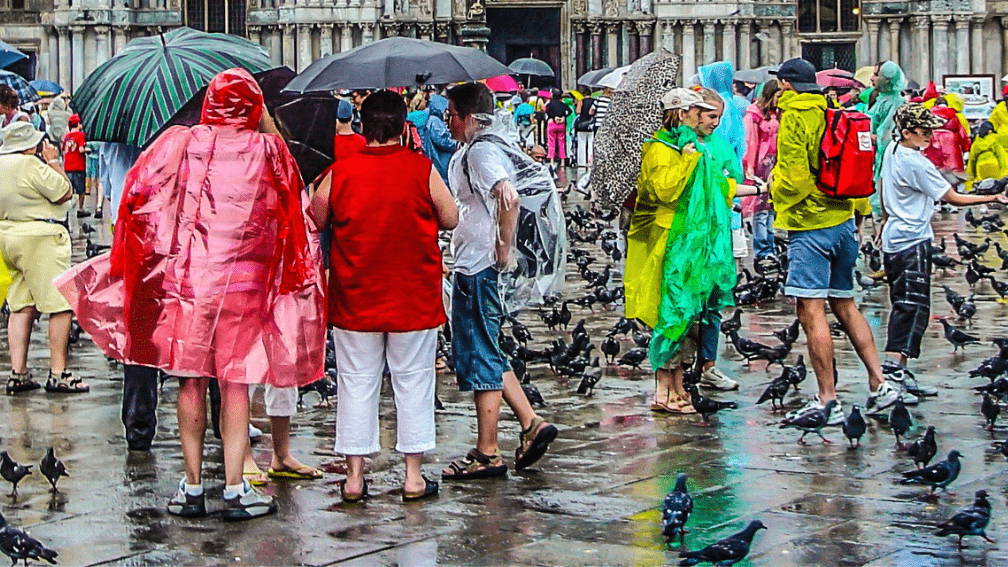 rain at a festival