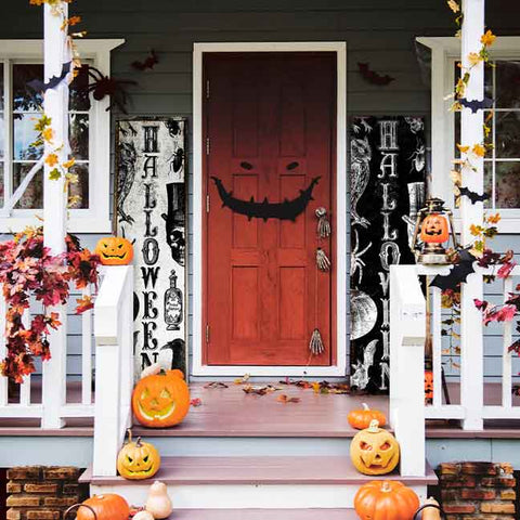 Halloween Porch Signs in Wood Or Metal. Place around the door frame of your porch, this bewitching decor piece is a portal to a realm where magic and mischief intertwine.