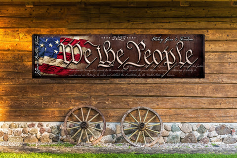 barn sign or pole barn sign We the People patriotic Sign