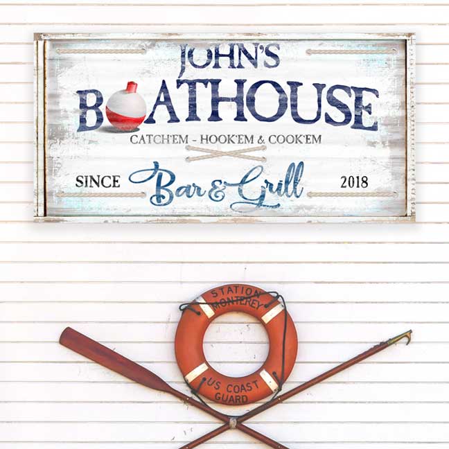 SEMI-PRO Fishing Personalized Bass Fish Boat House Decor Wood Engraved  Wooden Sign Wooden Sign