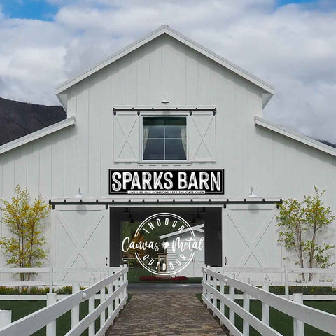 Large Barn Sign on Black distressed faux wood with Family Name, and est. date by Tailor Made Rooms
