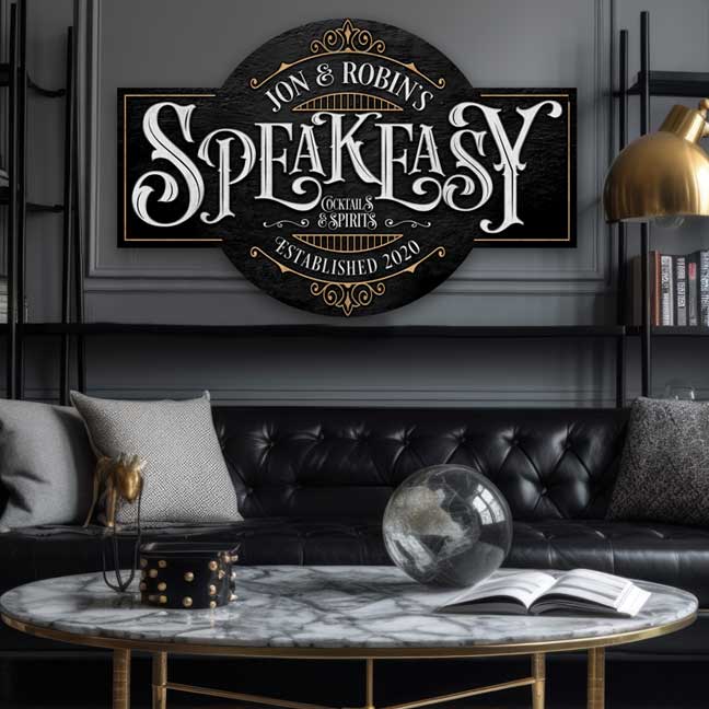 Retro Entrance To Speakeasy Tin Logo Retro Speakeasy Decor Speak Easy Metal  Logo Roaring Party Decor Boy Room 20's Home Wall Art Deco Logo - Temu  United Arab Emirates