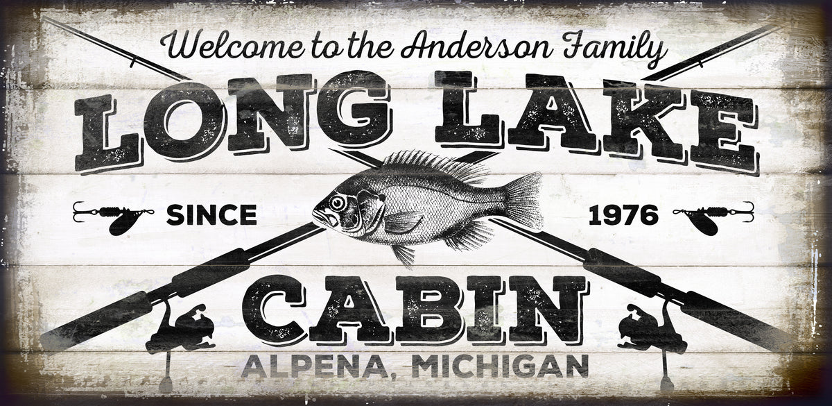 Bait Shop Sign, Personalized Fishing Supply Sign, Lake House Metal