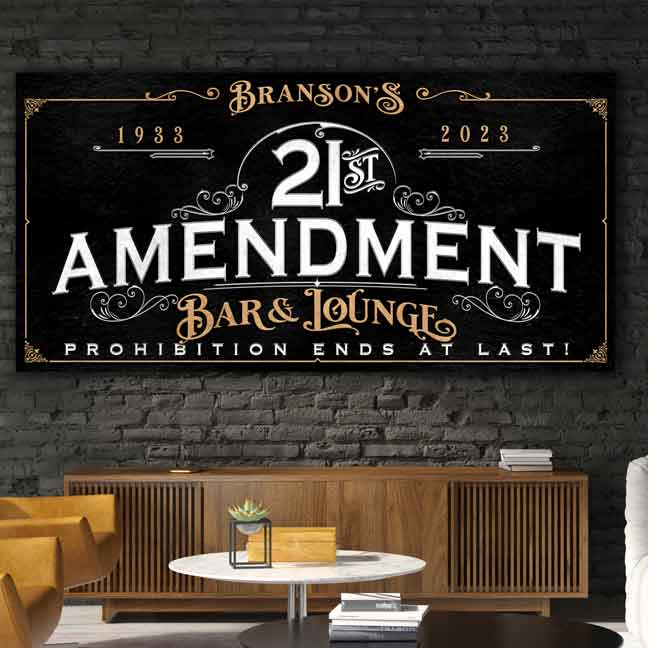 Prohibition Era Bar Sign - Unique Speakeasy Décor