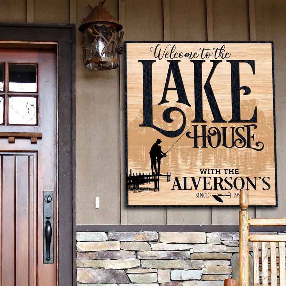 personalized Boathouse Lake house sign dock sign custom lake sign – Tailor  Made Rooms Home Decor