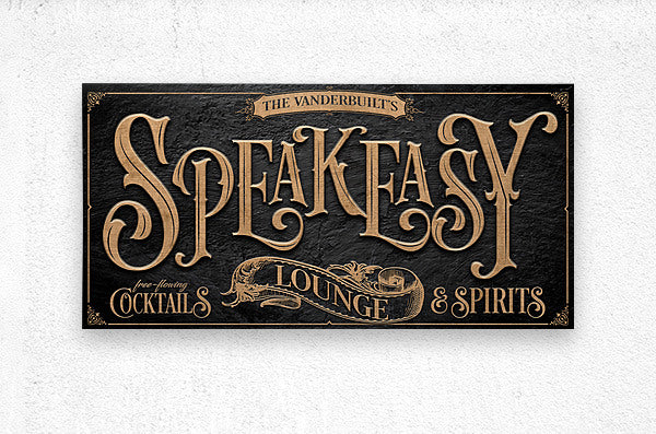 Speakeasy Lounge Personalized Name Roaring 1920s - ToeFishArt