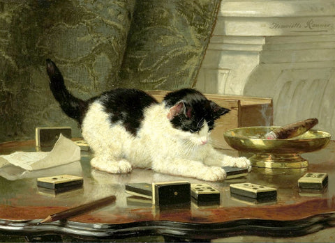 Henriëtte Ronner, Chat, peint vers 1878.